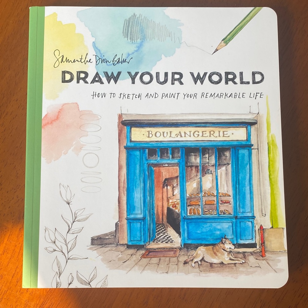 Draw Your World Art Book with Green Spine